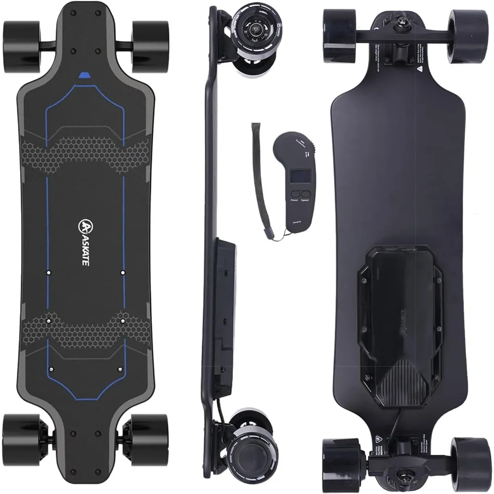 A1 Electric Skateboard with Remote, Long Range Up to 17 Miles, 8 Ply Canadian Maple, Smooth 4-Speed Remote Controller