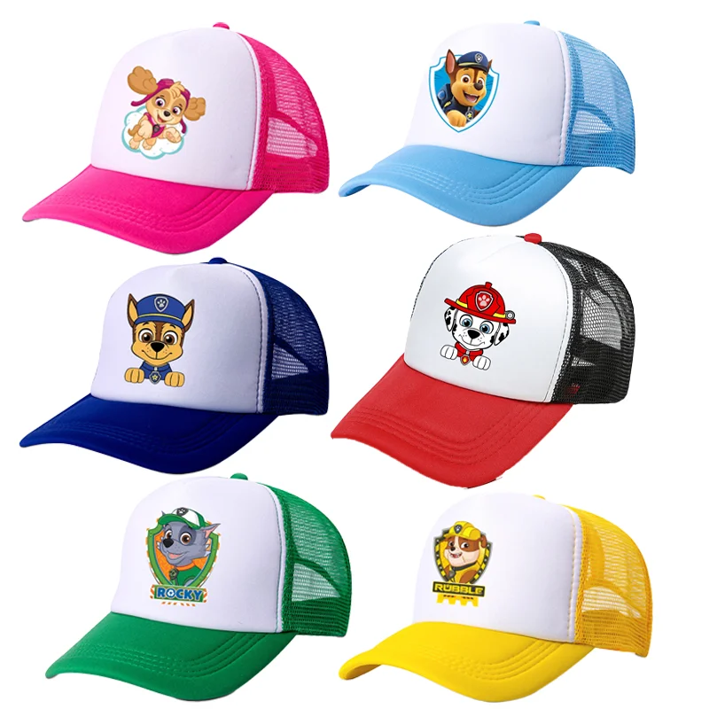 Paw Patrol Child Baseball Caps Skye Chase Marshall Anime Casual Hat Outdoor Sports Sun Hats Adjustable Peaked Cap Birthday Gifts