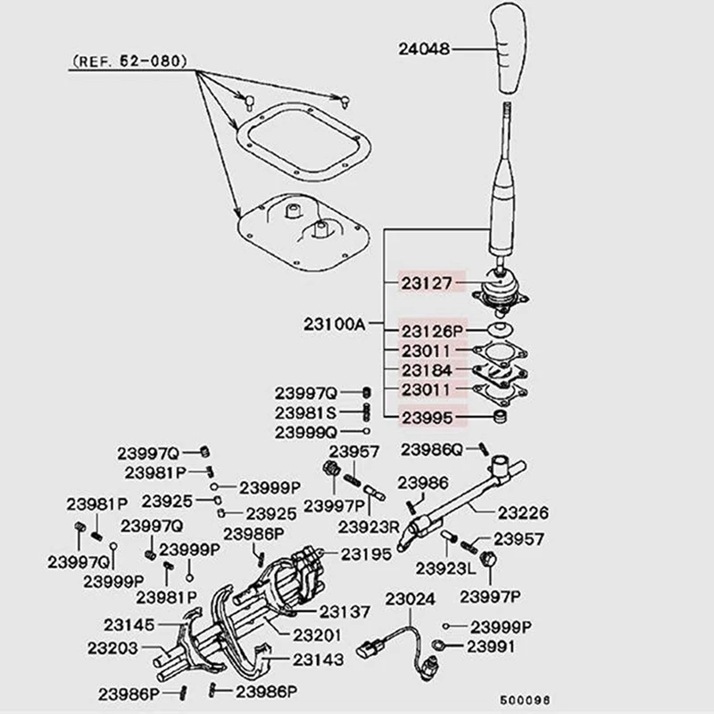 2X M/T Gearshift Level Assy For Mitsubishi PAJERO MONTERO II 2Nd V31 V32 V33 V43 MR110456 MR567088 Transmission Case