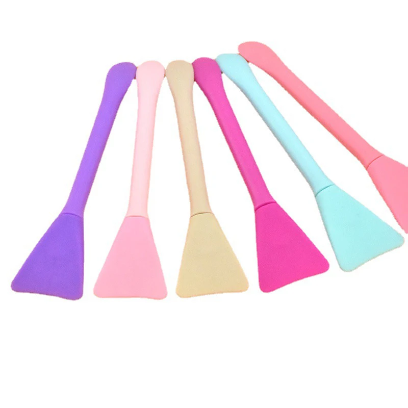 Cepillo de silicona para mascarilla Facial, herramienta de belleza de silicona suave, aplicador de máscara de barro Facial, cepillo de doble cara, herramienta de belleza cosmética