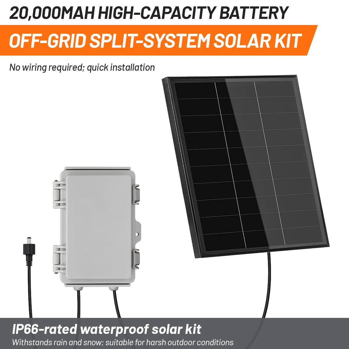 

HP1 20W Solar Panel System Kit with 20000mAh Battery and Controller MPPT Chip Board for Router Security IP Camera WiFi Externder