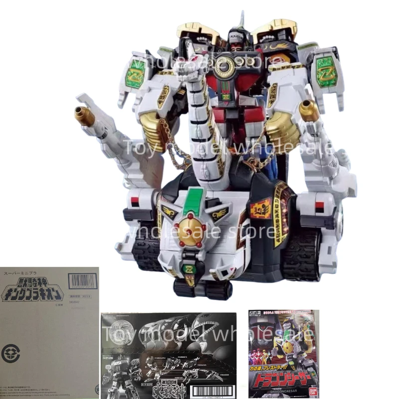 متوفر في المخزون الأصلي BANDAI SMP Mighty Morphin Power Rangers Megazord Dragonzord Titanus Ver. لعبة شخصيات أنيمي البلاستيكية