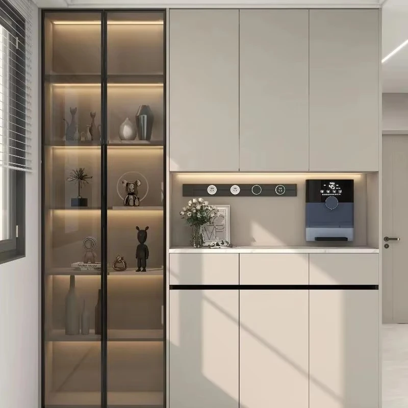 

Modern Luxury Solid Wine Cabinet Plywood Panel Dining Chair Home Bar Wine Rack Furniture for Living Room