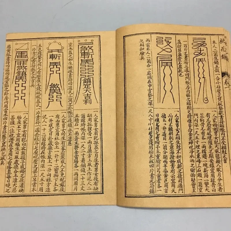 Chinese old thread binding book numerology divination witchcraft book (Peach Blossom Town spell map) handwritten version