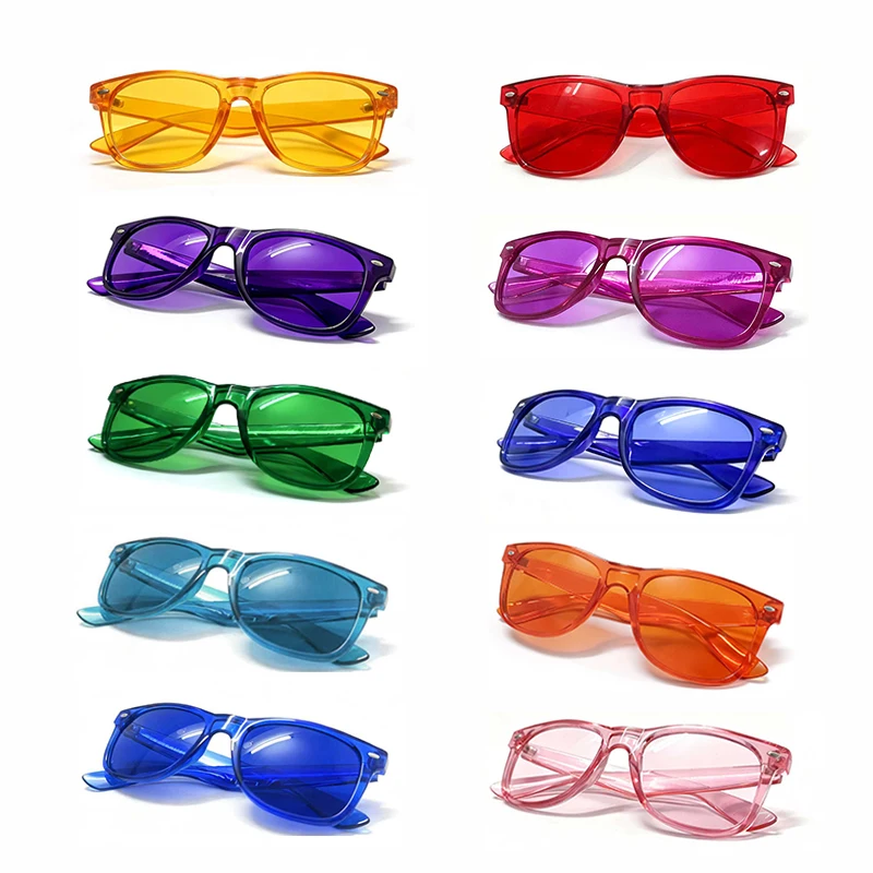

1 Pack Colour Light Therapy Chakra Healing Glasses,uv400 Light Relaxing Chakra Healing Glasses Light Therapy Colored Sunglasse