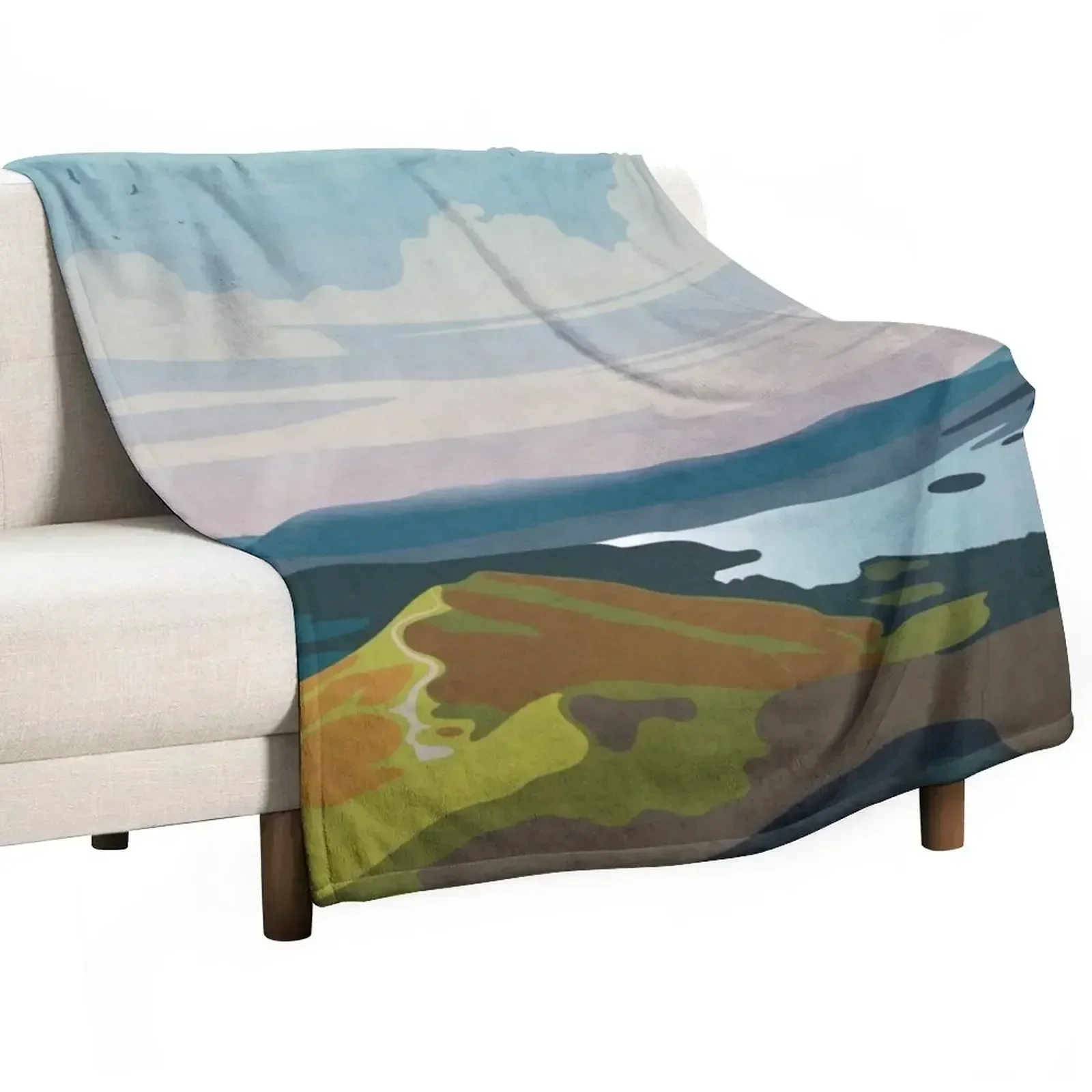 

Lake District Throw Blanket Vintage Tourist Polar Shaggy Blankets