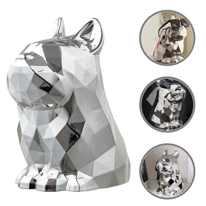 A97Z غطاء علبة المناديل الفرنسية البلدغ على شكل موزع مناديل الوجه غطاء ورقي للحمام غرفة المعيشة دائم سهلة الاستخدام