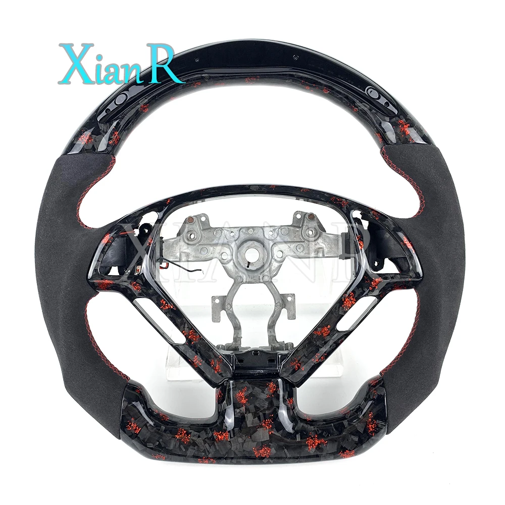 

Customized LED forged carbon fiber Alcantara Leather steering wheel for Infiniti G37 G37S G37X automotive interior accessories