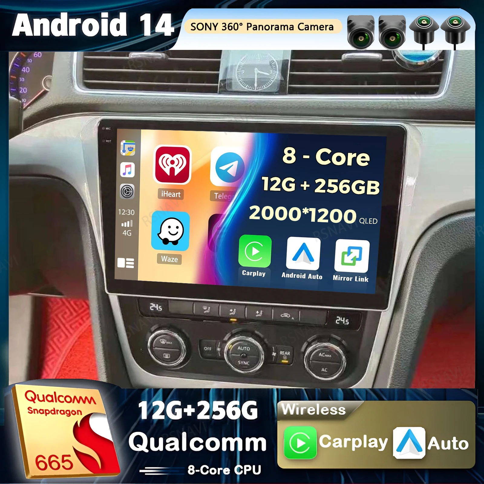 Android 14 Carplay Car Radio For Volkswagen Passat 7 B7 NMS 2015 - 2018 Multimedia Video Player Navigation GPS Stereo 360 Camera