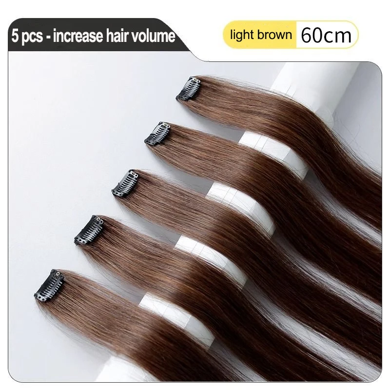 24 Inch Black Straight Hair Extensions with Clips