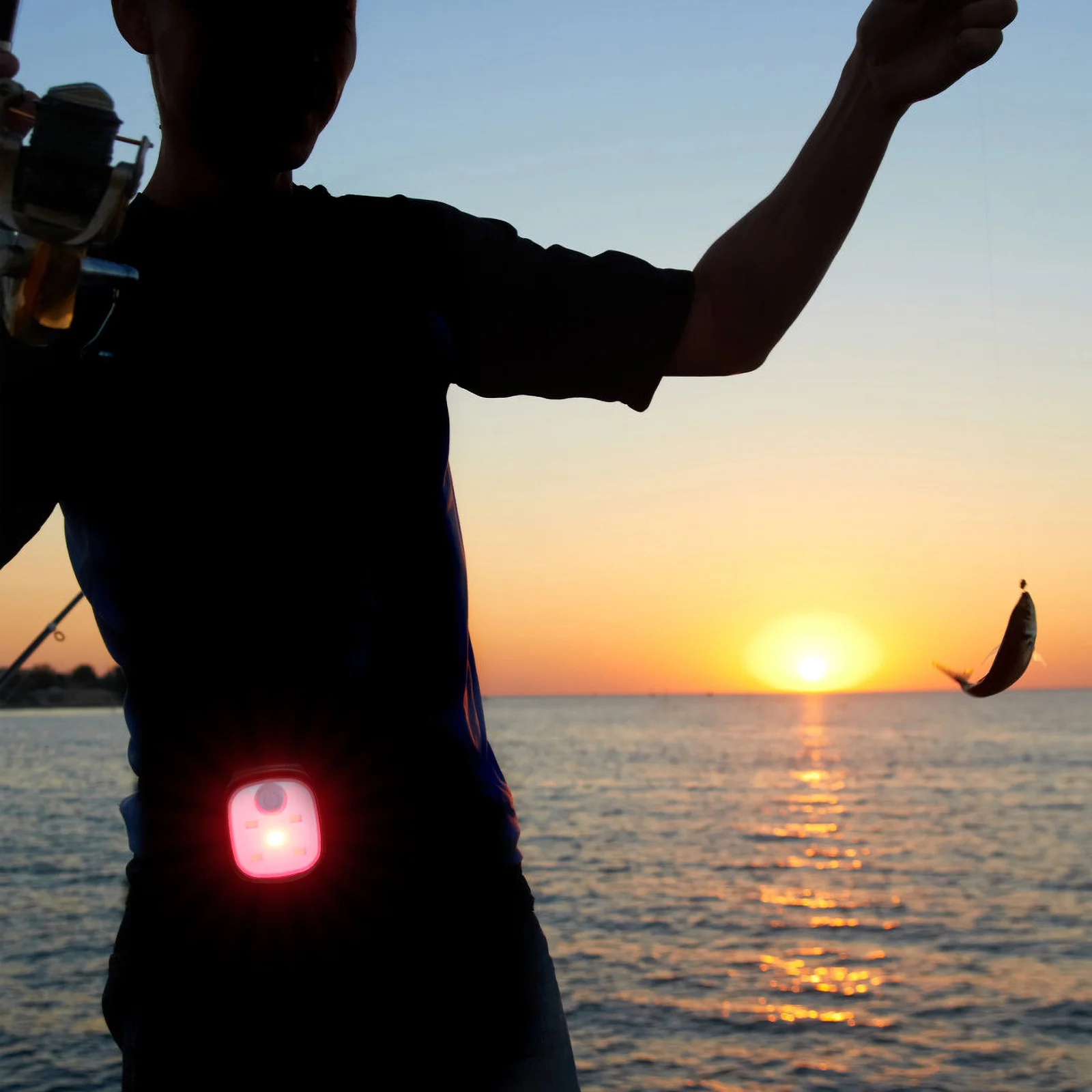 

2Pcs Night Running Lights Rechargeable Portable Clip on Safety Lamp Outdoor Camping Fishing Emergency Work Light