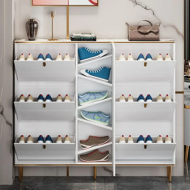 

Ultra-thin Space Saving Shoe Cabinet Shoe Rack Shelf Home Entrance 17cm Cabinet Hallway Shoe Bench Storage Living Room Furniture