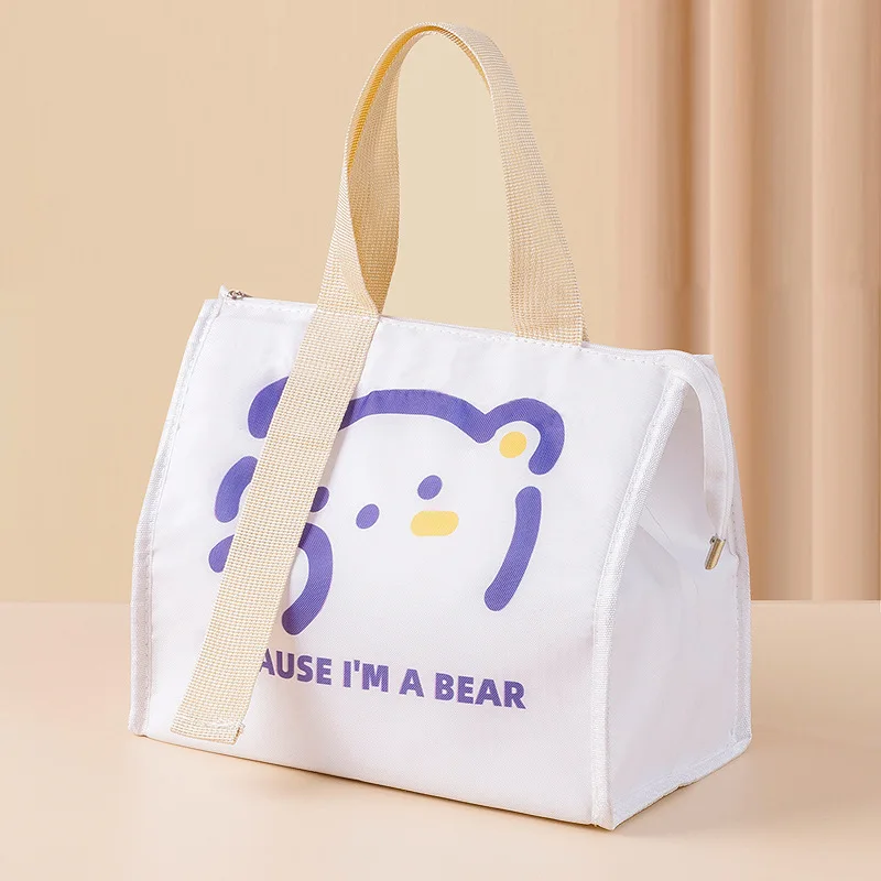 Waterproof Oxford Food Bag Cooler Bag Travel Picnic Pouch Insulation Bag Lunch Bag Bento Bag Food Storage Container Cartoon Tote