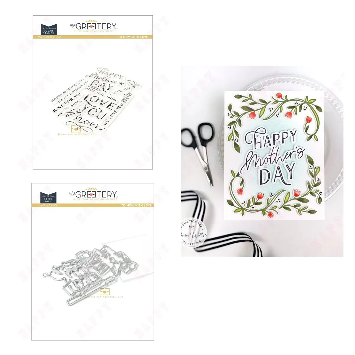 Happy Mother's Day To Mom With Love 2024  New DIY Metal Cutting Stencil Diary Scrapbooking Easter Craft Engraving Making Stenci