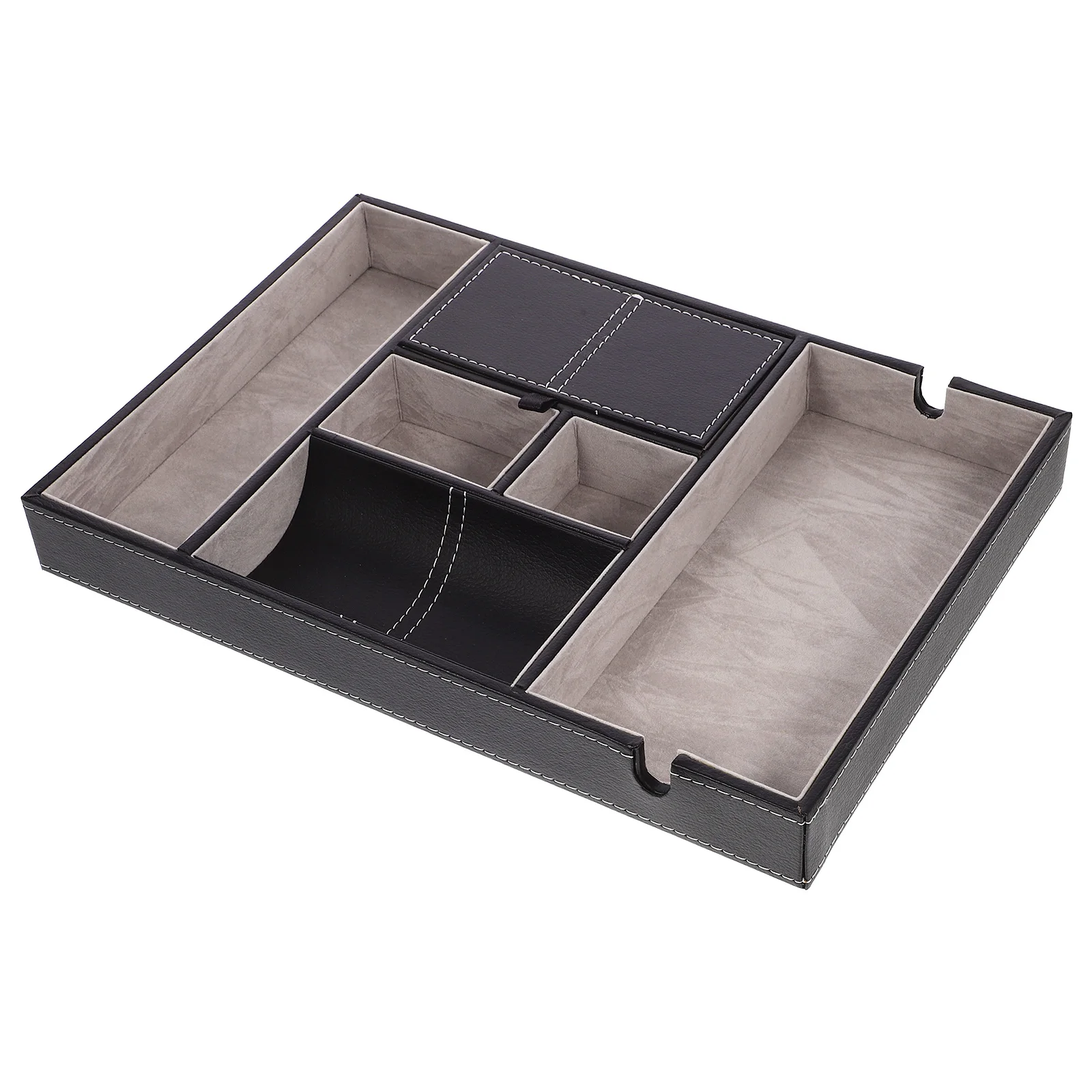 

Jewelry Storage Multi Grid Organizer For Earrings Necklaces Rings Watch Holder Vintage Trinket Case Compact Lightweight