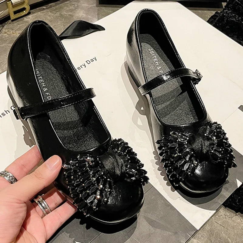 

Crystal Women Flats Shoes Bow Fashion Loafers Shoes Trend New Sandals 2025 Summer Woman Shallow Shoes Brand Mujer Zapatillas