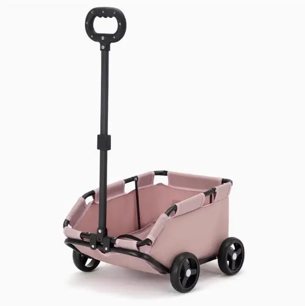 

Small Dogs Cats Pet Carrier Foldable Wheels Rolling Dog Cat Stroller for Travelling Shopping Walking Playing Unique Print