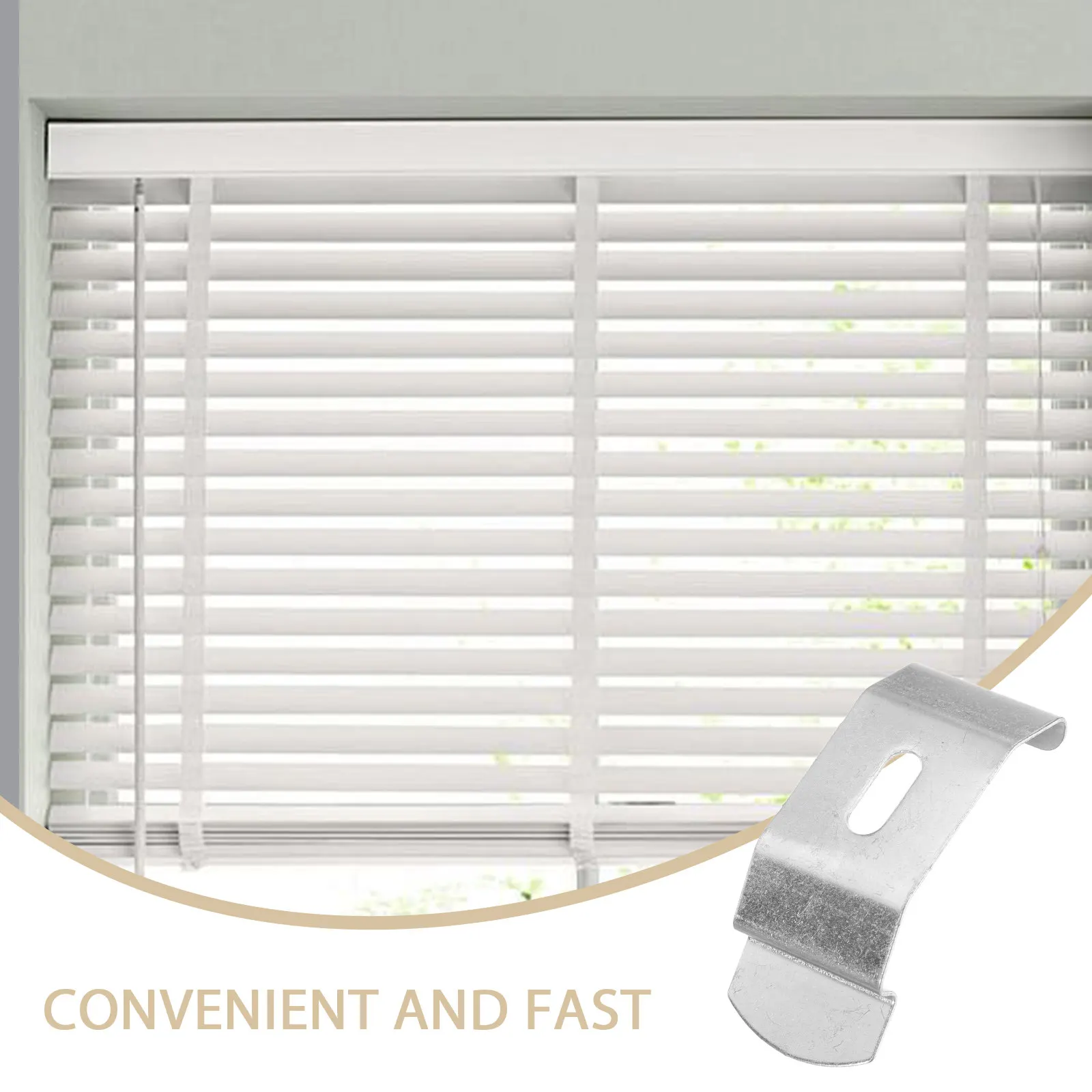 1Set Vertical Blind Parts Louver Ceiling Brackets Metal Blind Ceiling Mount Brackets Curtain Accessories for Louver Blinds
