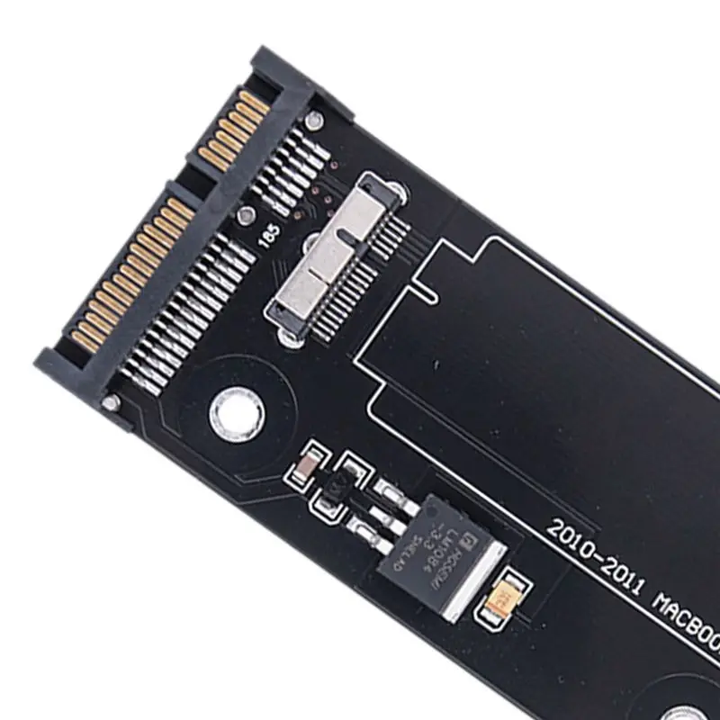 ABUO SSD to for SATA Converter Card for 2010 2011 for Mac Air 6+12 Pin A1369 A1370 A1375 A1377 Black Upgrade Adapter