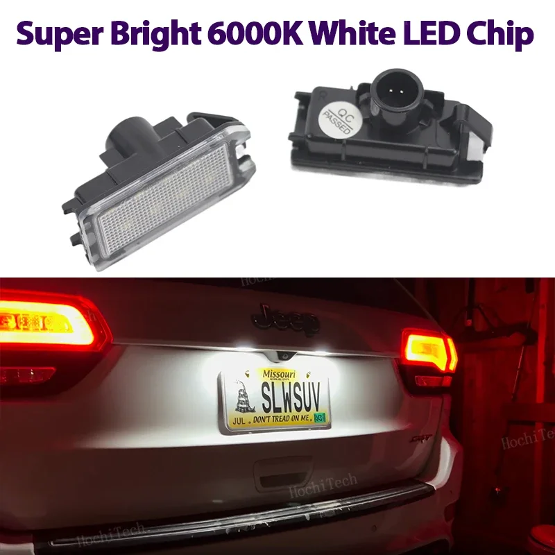 12V Car LED License Number Plate Light Lamp White Fit For Jeep Grand Cherokee Compass Patriot Dodge Viper 2014-2017 Fiat 500