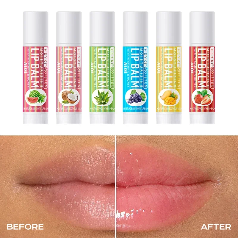 Fresh Fruit Lip Balm Lip Oil Moisturizing Clear Transparent Lipstick Long Lasting Hydrating Lipgloss Cosmetic Lip Gloss Base Gel