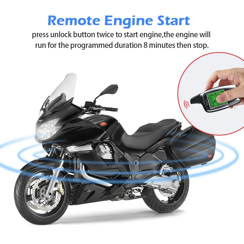 SPY 2 Remotes Control Engine Start Two Way Motorcycle Alarm System varieties paging systemrick