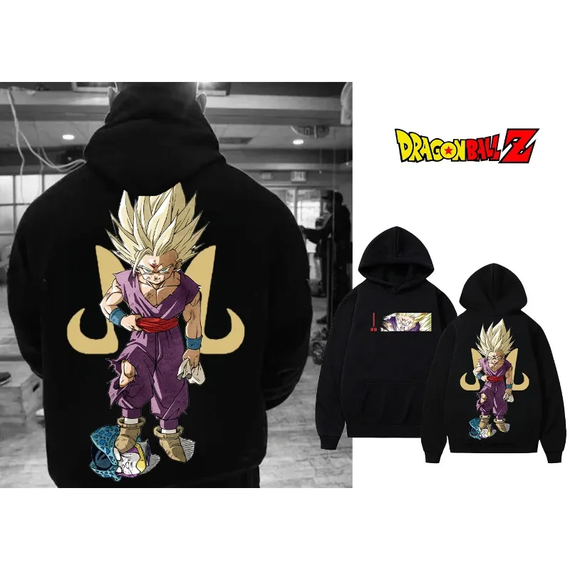 Sudadera con capucha con estampado de Anime Dragon Ball Z Super Saiyan Gohan, sudadera informal cómoda con capucha para fanáticos y uso diario