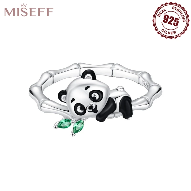 

MISEFF новое кольцо, оригинальное кольцо с пандой из стерлингового серебра 925 пробы для женщин, день рождения, вечерний подарок для девочек, ювелирные изделия «сделай сам», 2025