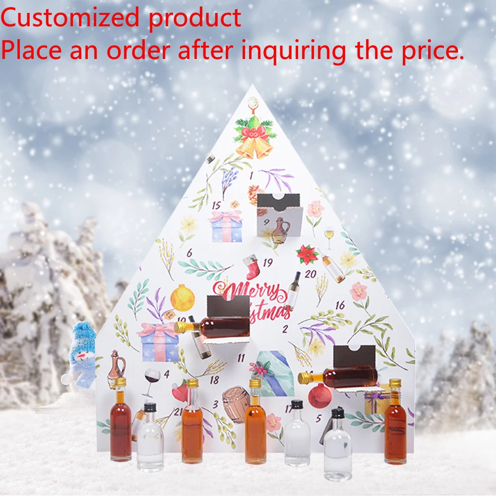 

Customization.Customizable Free Design Advent Calendar Box Matte Finish with Gold Foil Stamping Made Coated Paper Paperboard for