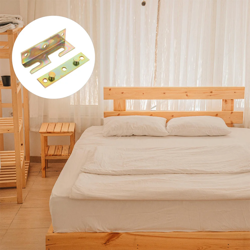 

8pcs Hinge Buckle Heavy Duty Brackets For Wooden Metal Frames Bed Frame Hardware Kit Bed Connector Furniture Hardware