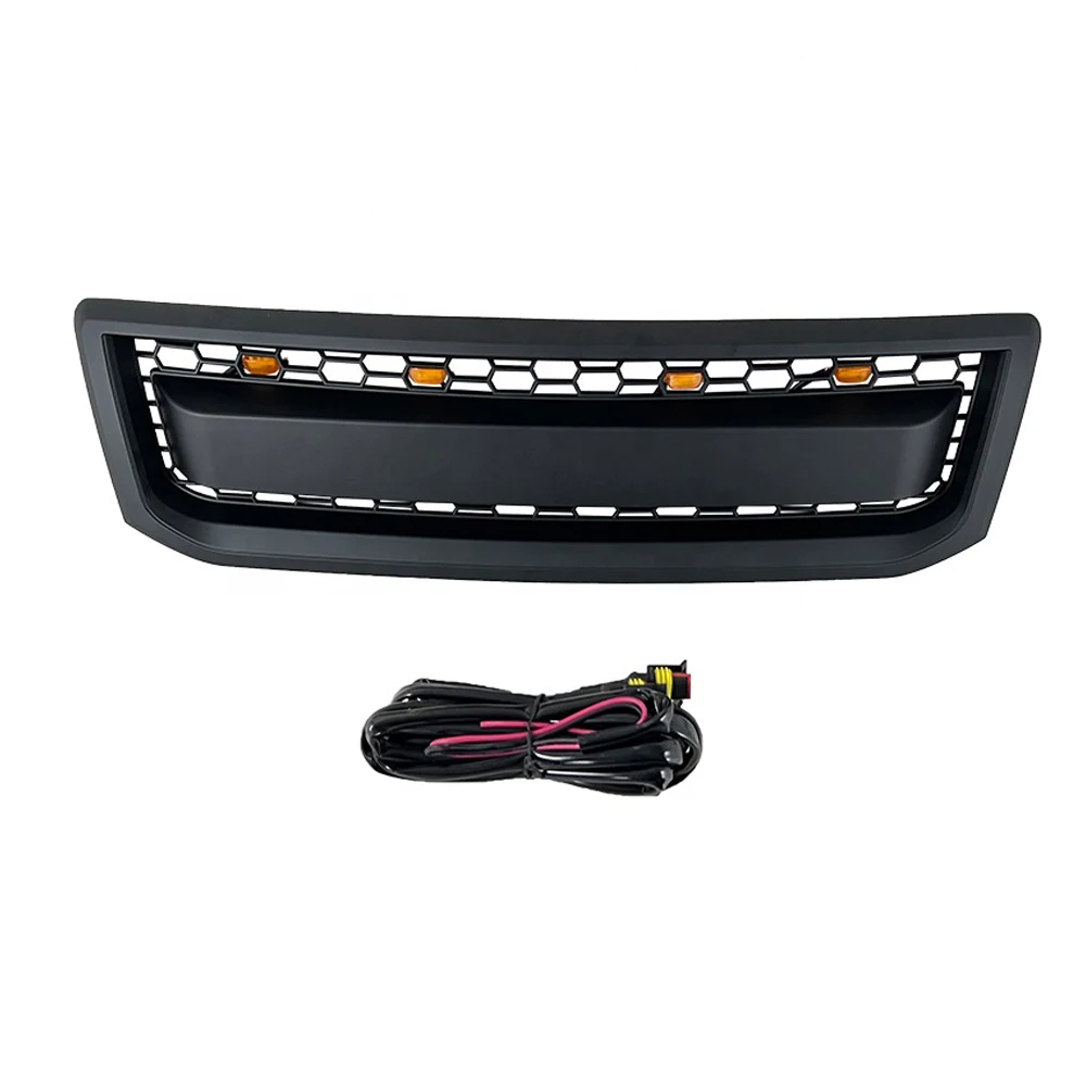 Modified Front Racing Grille Car Grills ABS Mask With Lights Fit For Land Crusier Prado LC120 2003-2009 Auto Exterior Parts