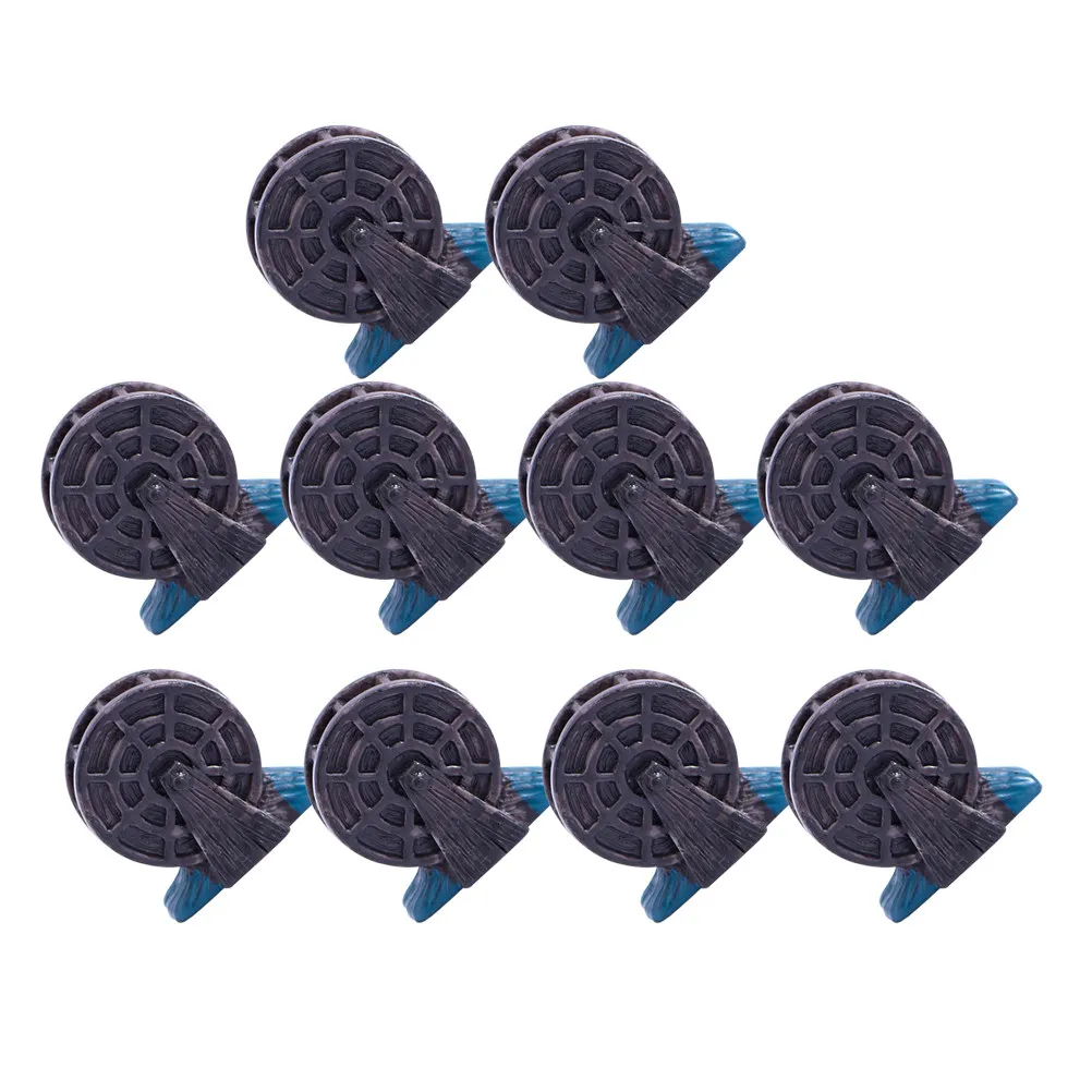 10Pcs Miniature Water Wheel Resin Ornament Small Water Wheel Replacement for Garden Pond Landscaping Desk Fountain Decor DIY