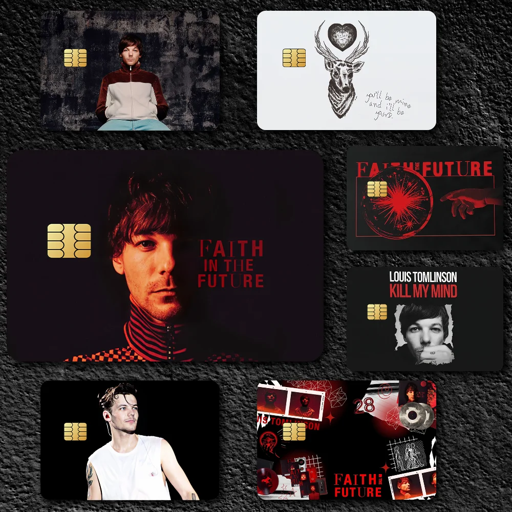 Singer L-Louis T-Tomlinson Music Film Skin Cover Credit Card Stickers 4PCS Debit Front Decoration Bank Bus Pass Waterproof