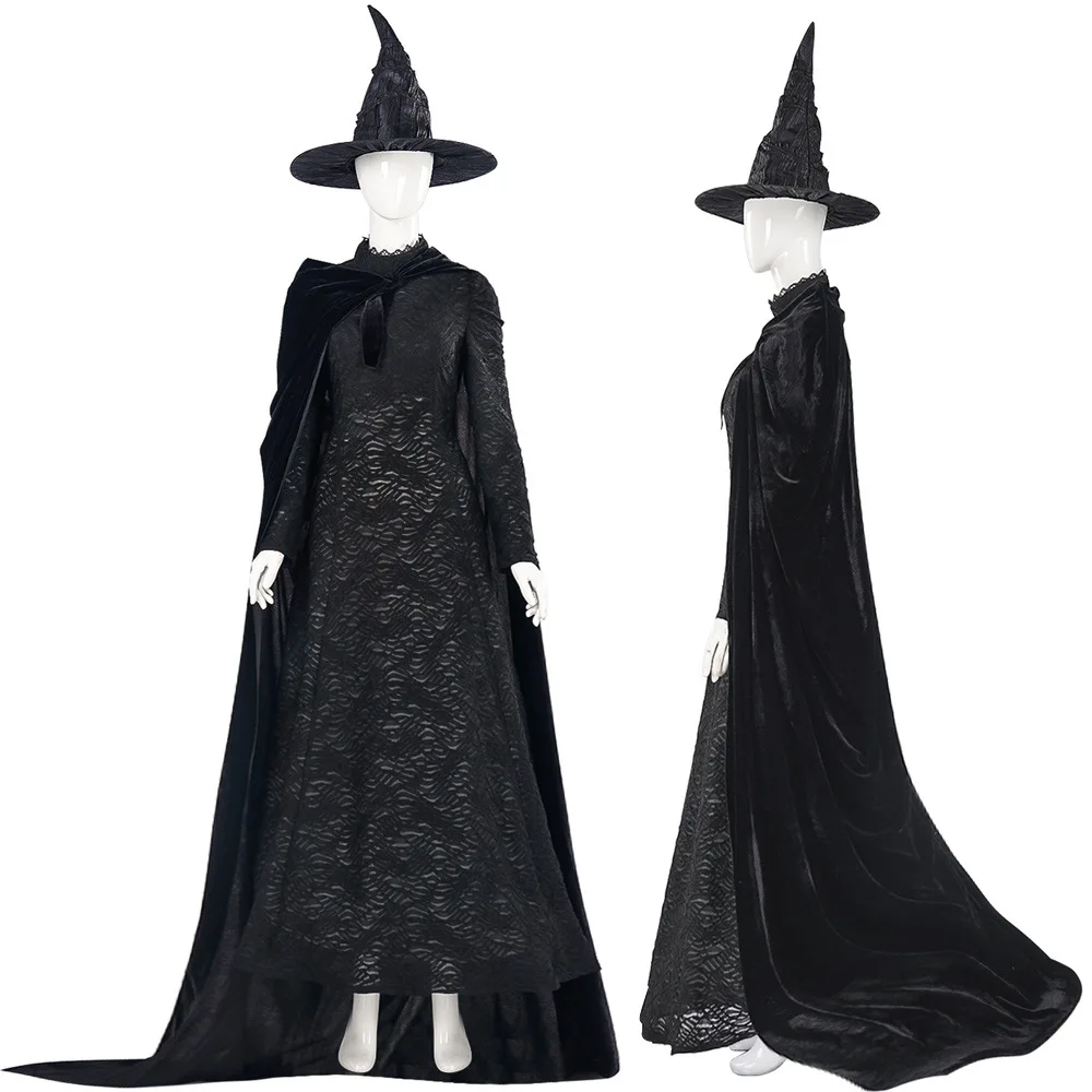 

Magic Witch Cosplay Costume 2024 Movie, Ephba, The Same Black Magic Robe Cos Costume Halloween