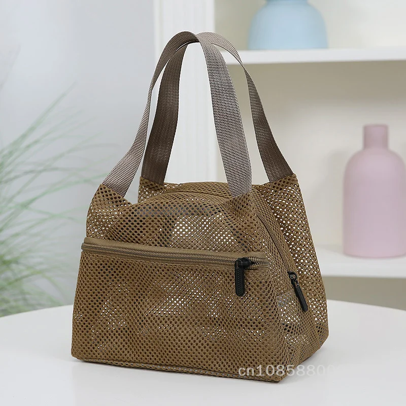 حقيبة كبيرة للشاطئ، حقيبة مستحضرات تجميل للسفر، حقيبة سباحة شبكية مقاومة للماء، حقيبة استحمام محمولة، أدوات الزينة للنساء والرجال