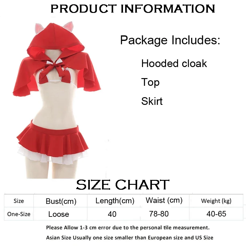Gioco di ruolo natalizio Cappuccetto Rosso Intimo Costume da bagno Costume da donna Mantello con cappuccio sexy Lingerie Pigiama Cosplay
