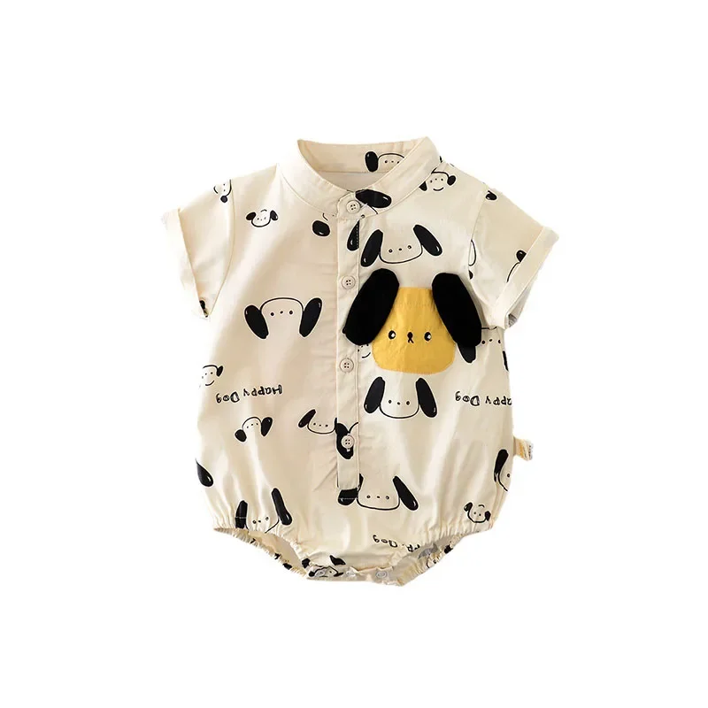 MILANCEL Summer Baby Clothes Newborn Boys  Clothing Cute Doggy Girl One Piece Baby Outfit