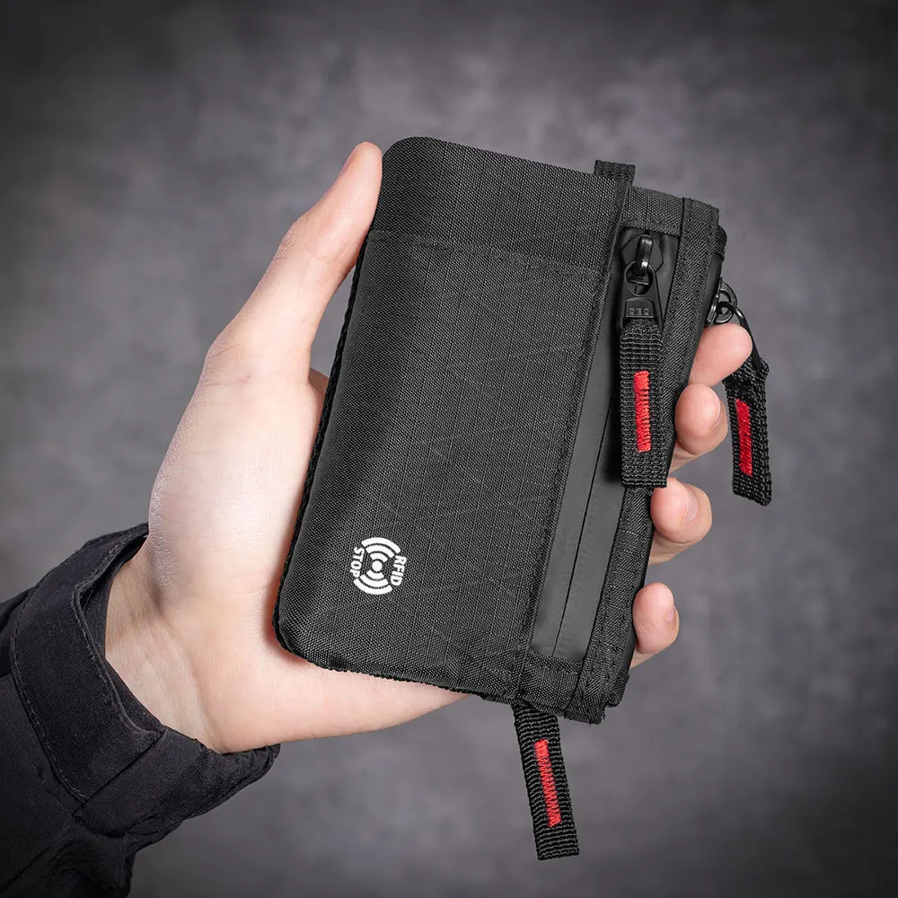 X-PAC Coin Purse Zipper Keychain Boys Wallet Brand Designed Clutch Nylon Men's Coin Purse Male Rfid Credit Card Holder Wallet