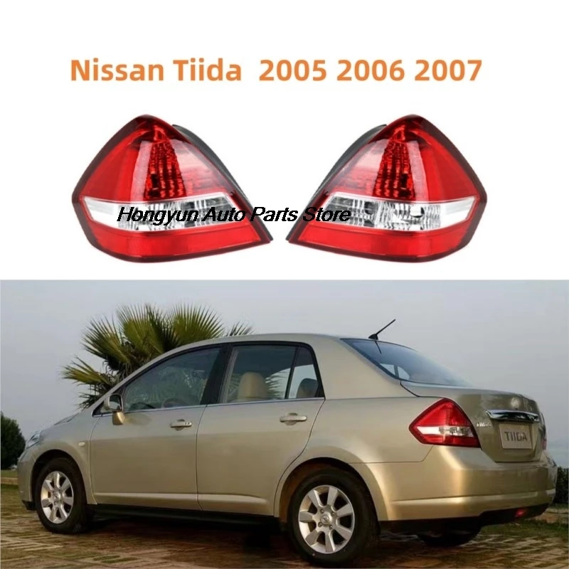 

For Nissan Tiida Sedan 2005 2006 2007 Tail Light Rear Reverse Brake Lamp Turn Signal Taillght Housing Without Bulb Auto Part