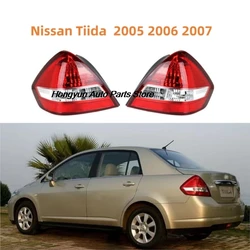 For Nissan Tiida Sedan 2005 2006 2007 Tail Light Rear Reverse Brake Lamp Turn Signal Taillght Housing Without Bulb Auto Part