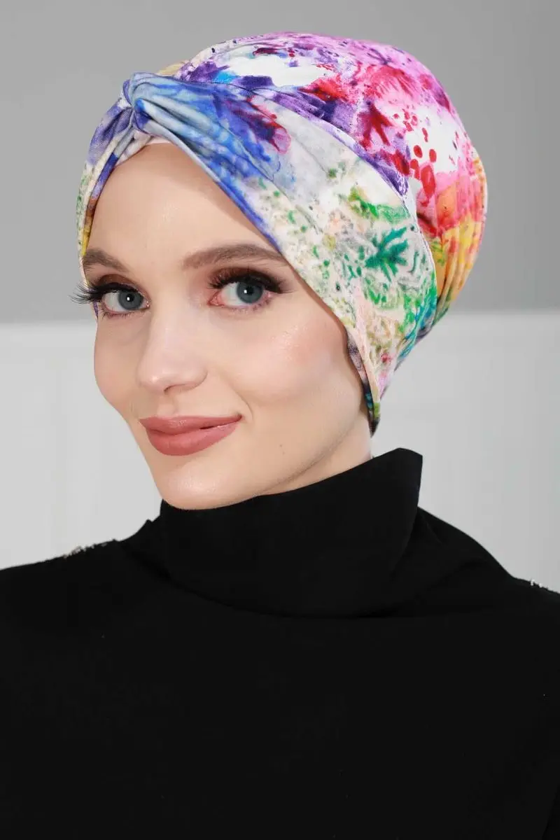 Mihrace Penye Knochen Farbe muster