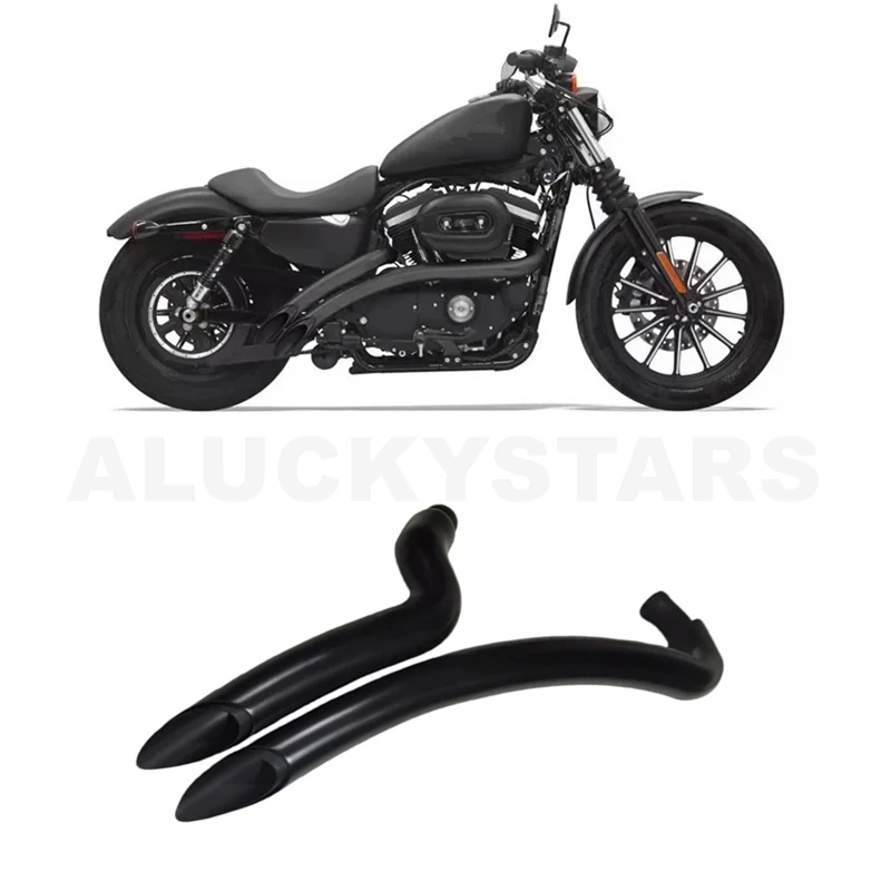 Motorcycle Solo Seat Exhaust System Muffler Exhaust Pipe For Harley Sportster XL 883 1200 X48 72V Forty-Eight Seventy-Two