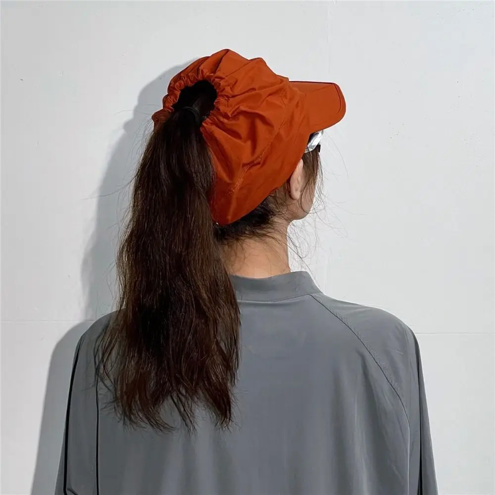 

Polyester Sunproof Empty Top Hat UV Protection Foldable Outdoor Quick Drying Hat Breathable Solid Color Sports Men's Cap Holiday