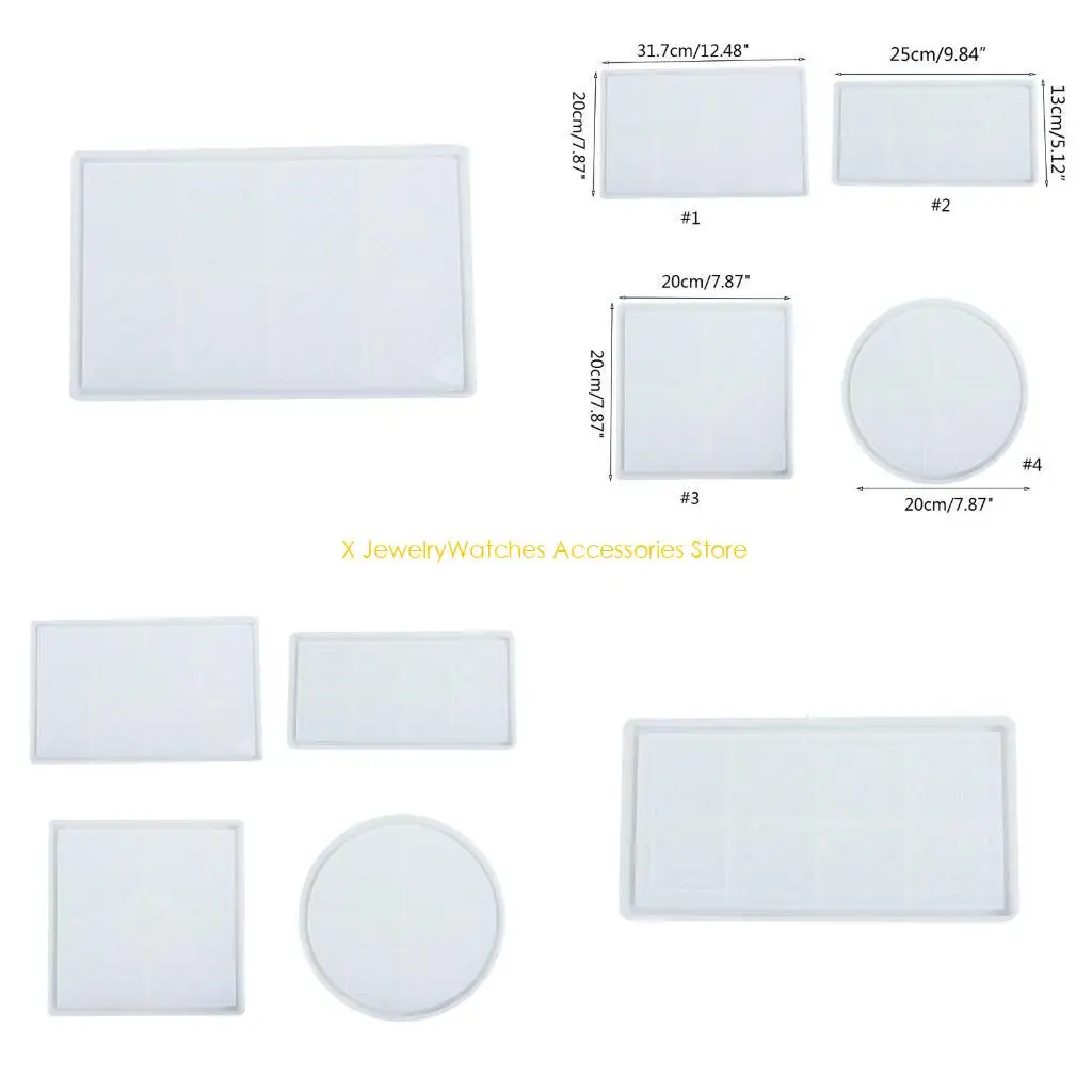 

31KD Большая форма для прокатного лотка Прямоугольная квадратная форма для подноса Силиконовая форма для подноса с краем