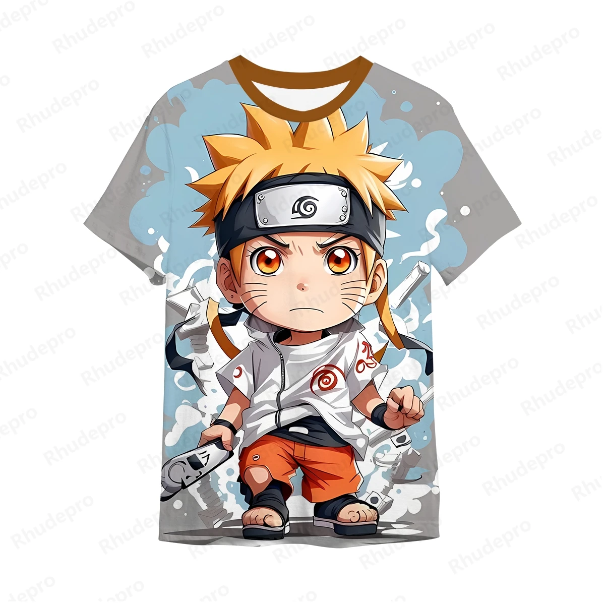 

Men's T-shirt Shirts Children's Naruto Harajuku Style Y2k Clothes Streetwear Gift T-shirts Uchiba Sasuke Hip Hop Clothing Trend