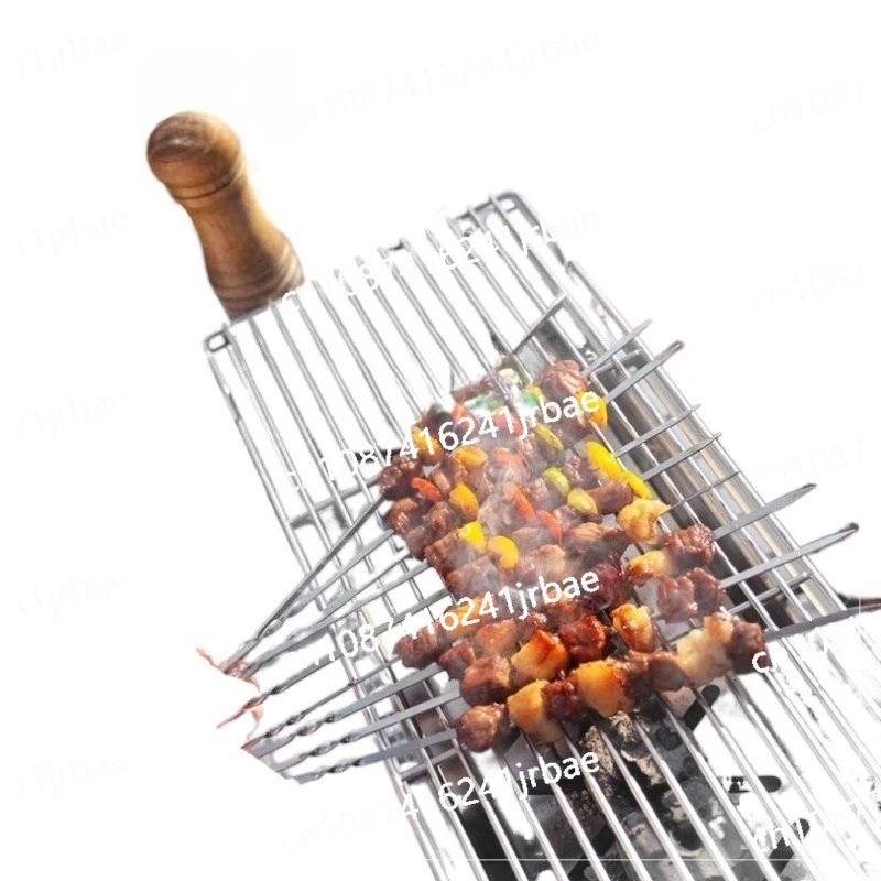 

Гриль-барбекю из нержавеющей стали, домашнее издание, складной портативный портативный утолщенный гриль-барбекю для улицы