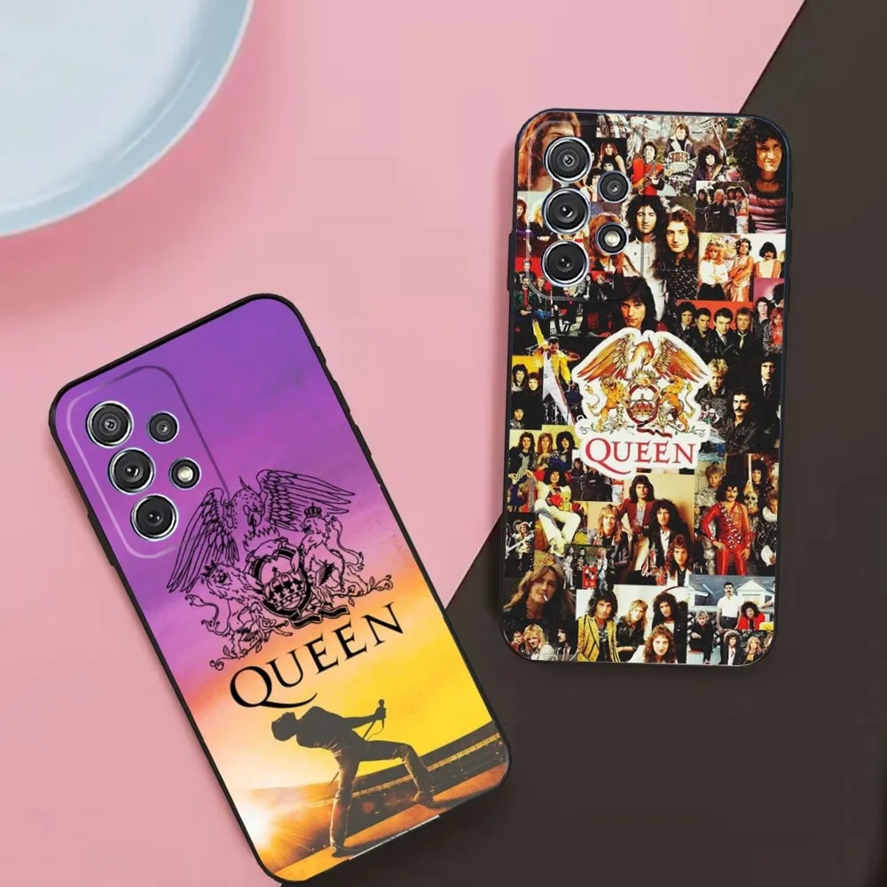 F-Freddie-Mercury Q-Queen Band Phone Case For Samsung Galaxy A13,A21s,A22,A31,A32,A52,A53,A71,A80,A91 Soft Black Phone Cover