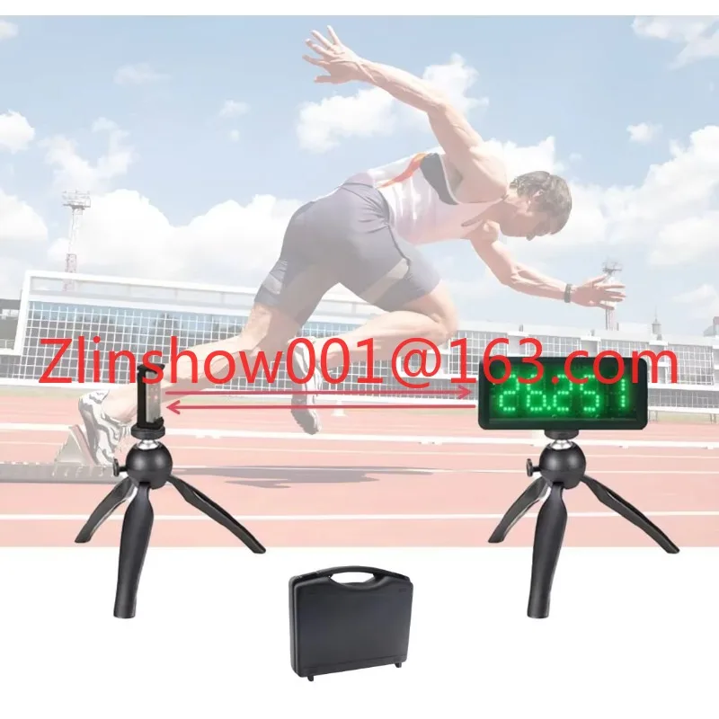 Battery Powered Electronic Running Training Laser Catch Racing LED Track & Field Wireless Laser Timer for Sprints Race Clock