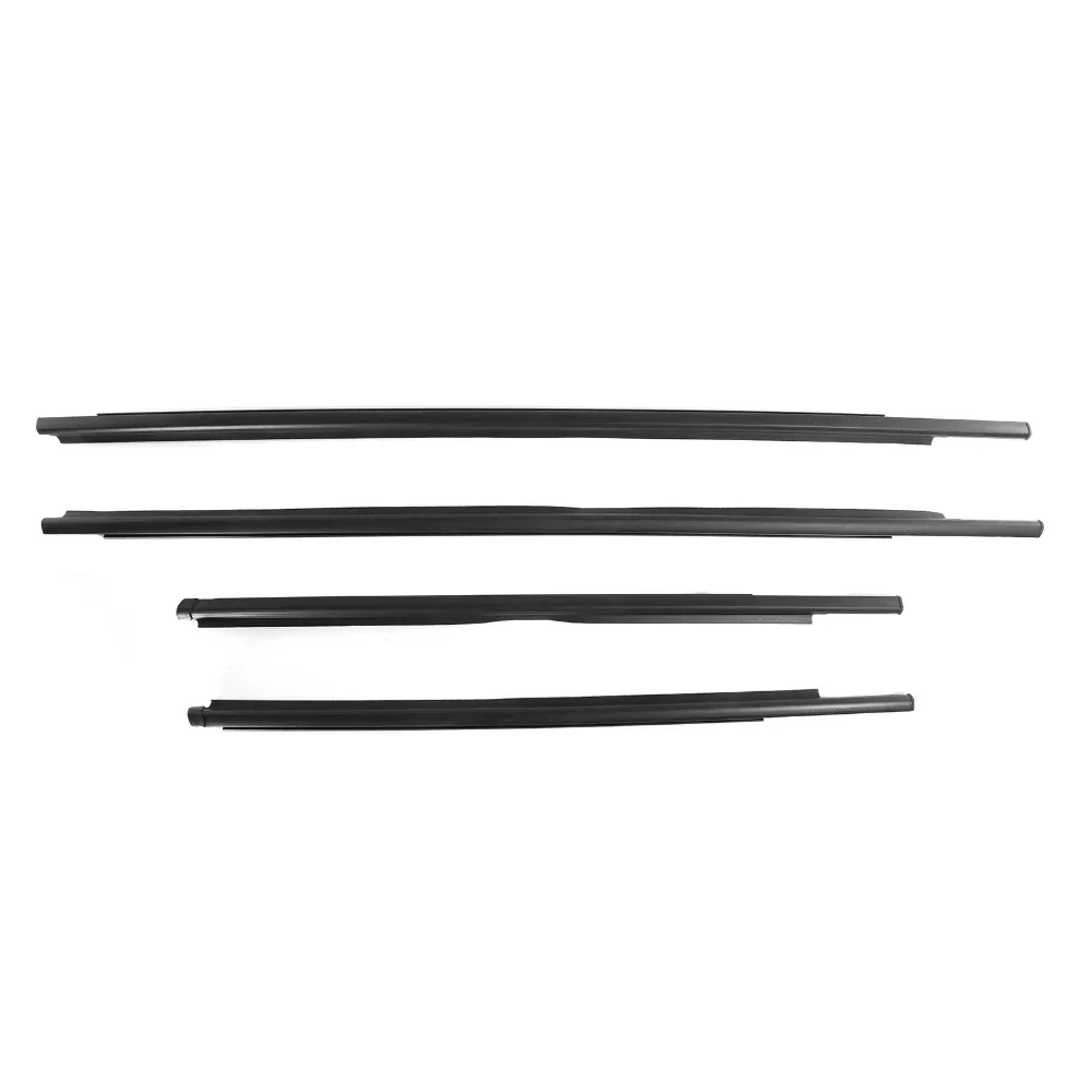 4Pcs Window Glass Weatherstrip for Toyota Yaris Sedan 2007-2016 Front Rear Rubber Sealing Strips Belt Trim (Not for Hatchback)