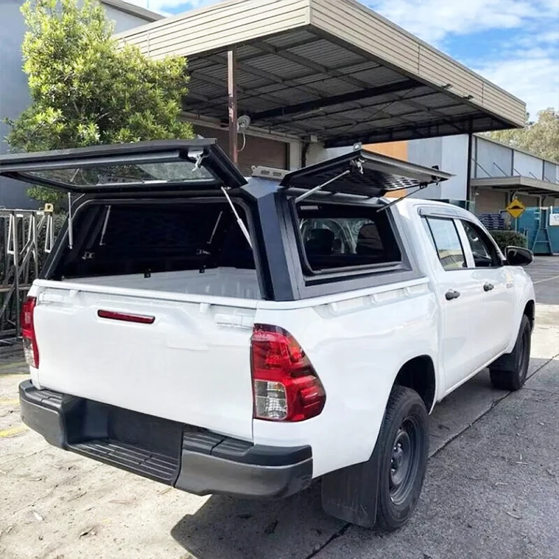 High Quality Aluminum Pickup Bed Hardtop Canopy Shell with Sliding Windows for Hilux Tacoma Off Road